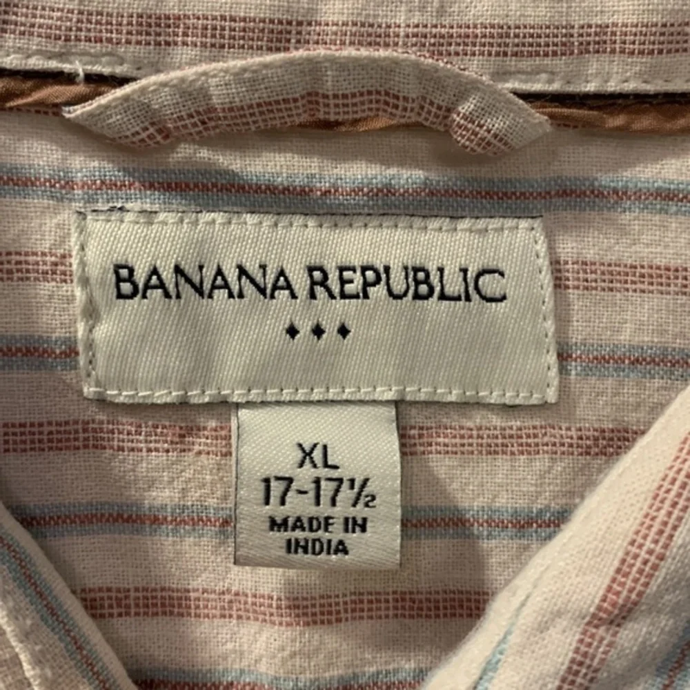 Banana Republic Stripe Casual Button Down Shirt Size XL 17-17.5 GUC #0005